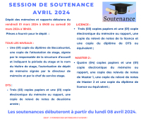 SESSION DE SOUTENANCE AVRIL 2024